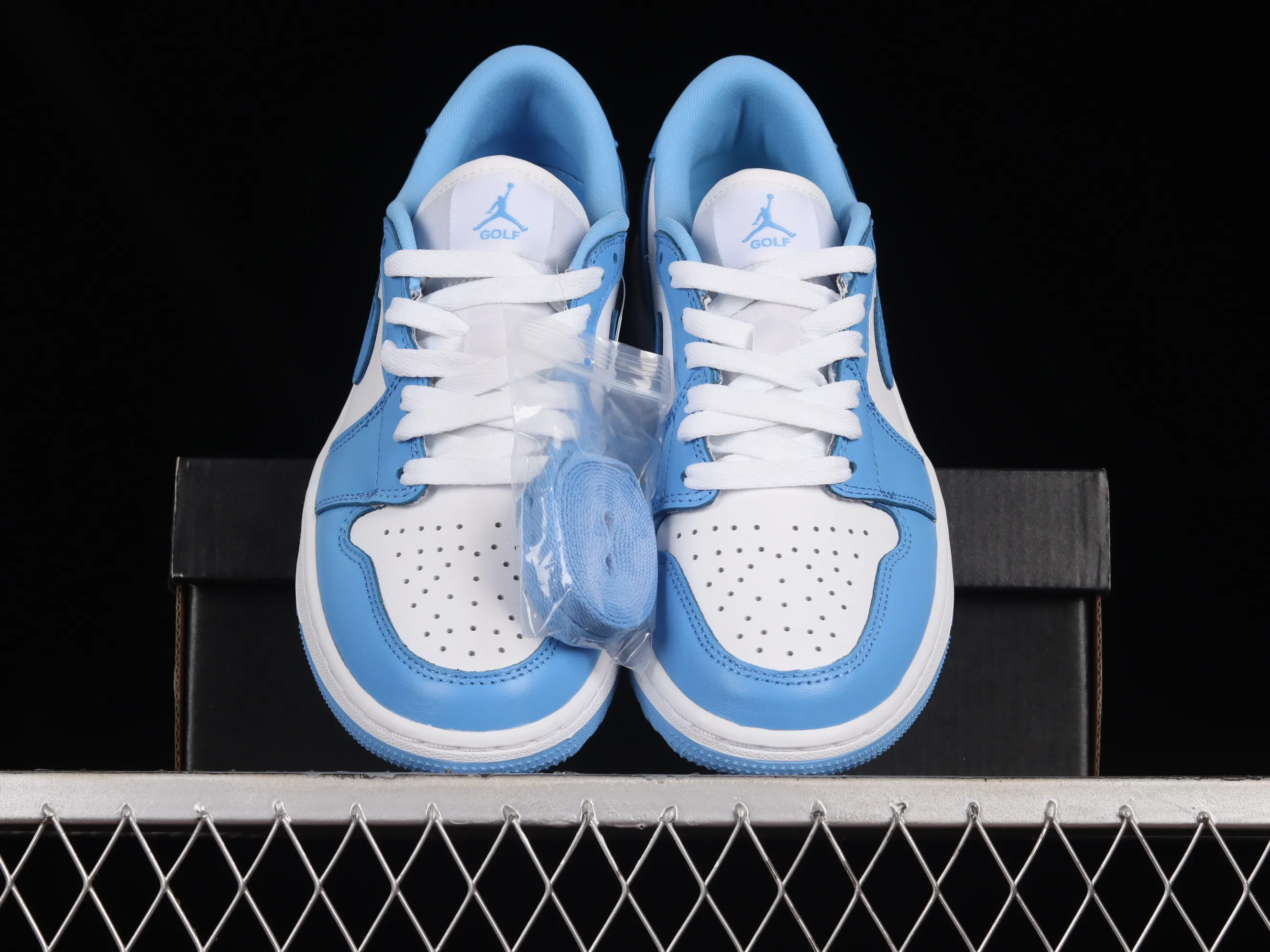 All categories Air Jordan Jordan series basketball shoes Air Jordan 1 Low G version pure original Air Jordan 1 Low Golf "UNC" AJ1 Joe 1 new golf version North Carolina blue color DD9315-100